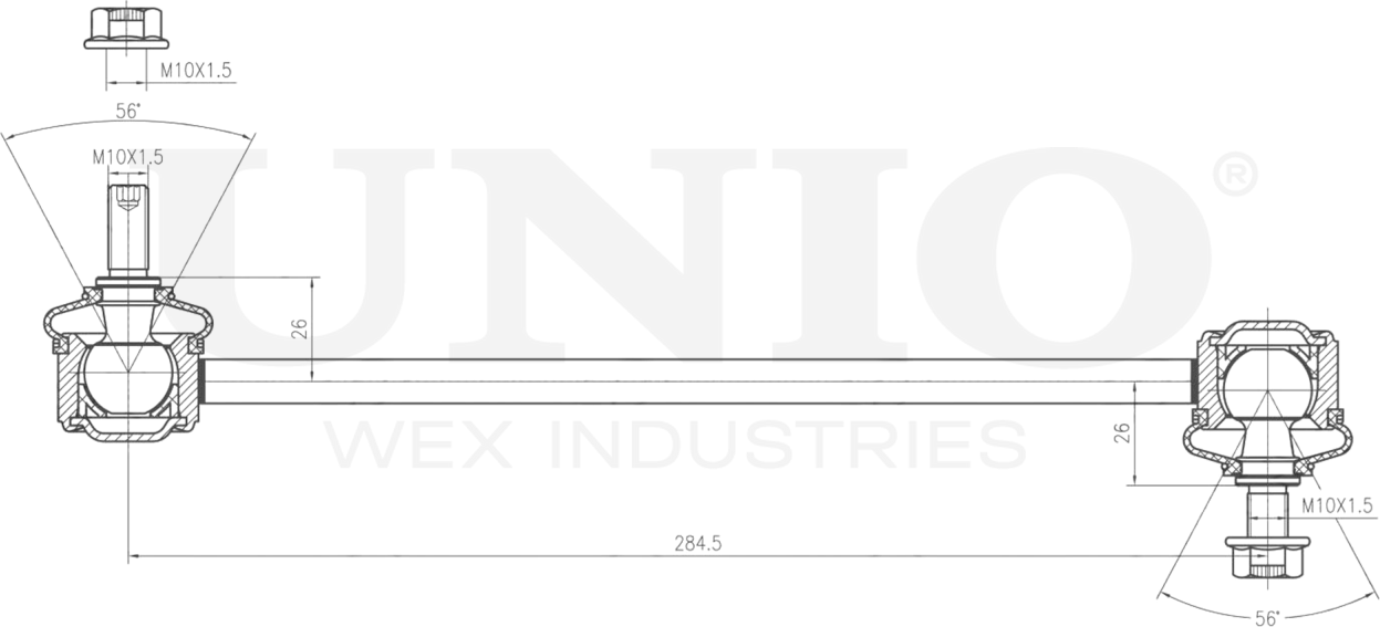 Тяга/стойка стабилизатора (Unio). Артикул SSP-50272