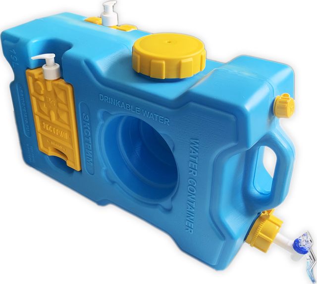 Канистра ТехноХим для воды 19 л, Голубая. Артикул kontvod19
