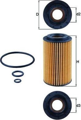 Масляный фильтр Mahle. Артикул OX 153/7D1