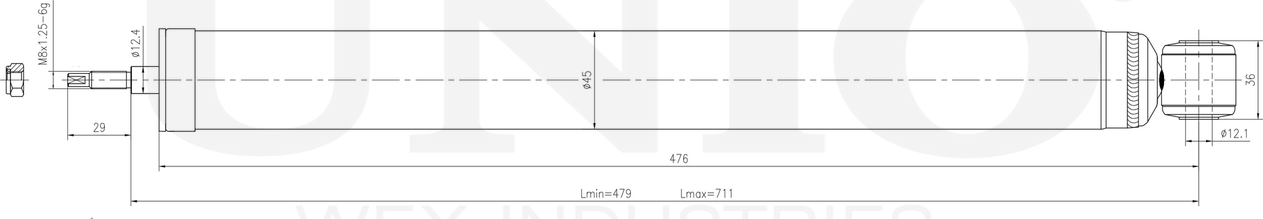 Амортизатор подвески (Unio). Артикул SAB-10677