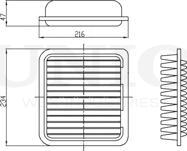 Фильтр воздушный (Unio). Артикул FLT-10217