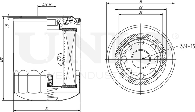 Фильтр масляный (Unio). Артикул FLT-20095