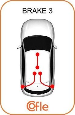 Трос ручника (тросик ручного тормоза) Cofle передний для Toyota Avensis I 1997-2003. Артикул 92.17.1412