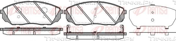 Тормозные колодки Remsa передние для Kia Sorento I 2006-2011. Артикул 1041.12