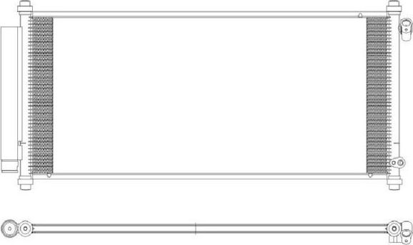 Радиатор кондиционера (конденсатор) Sakura для Honda Jazz I 2002-2008. Артикул 5211-9813