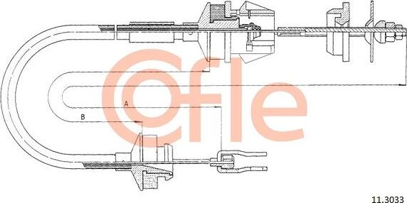 Трос сцепления Cofle. Артикул 92.11.3033