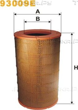 Воздушный фильтр WIX Filters для Renault Premium I 1996-2006. Артикул 93009E