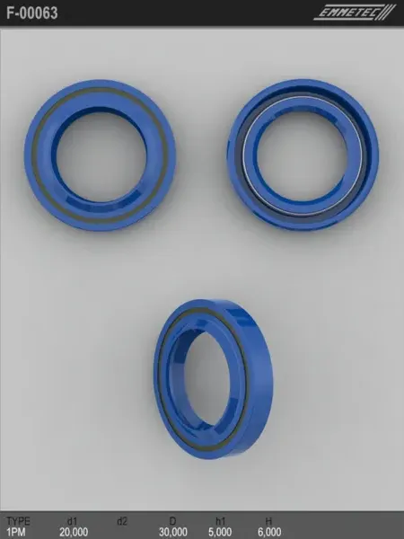 Сальник 20,00/30,00*5,00/6,00 тип 1PM (Emmetec). Артикул F00063