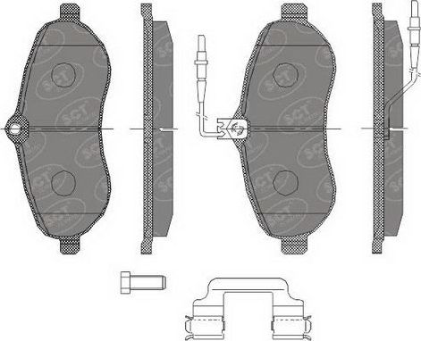 Тормозные колодки SCT-Germany. Артикул SP 457 PR