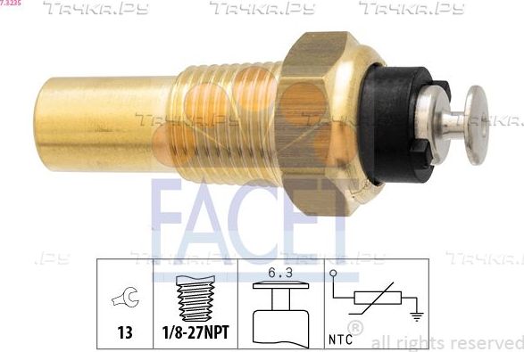 Датчик температуры охлаждающей жидкости Facet Made in Italy - OE Equivalent для Daewoo Espero 1995-1999. Артикул 7.3235