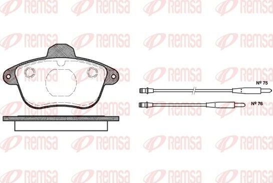Тормозные колодки Remsa передние для Peugeot 605 1989-1999. Артикул 0401.04