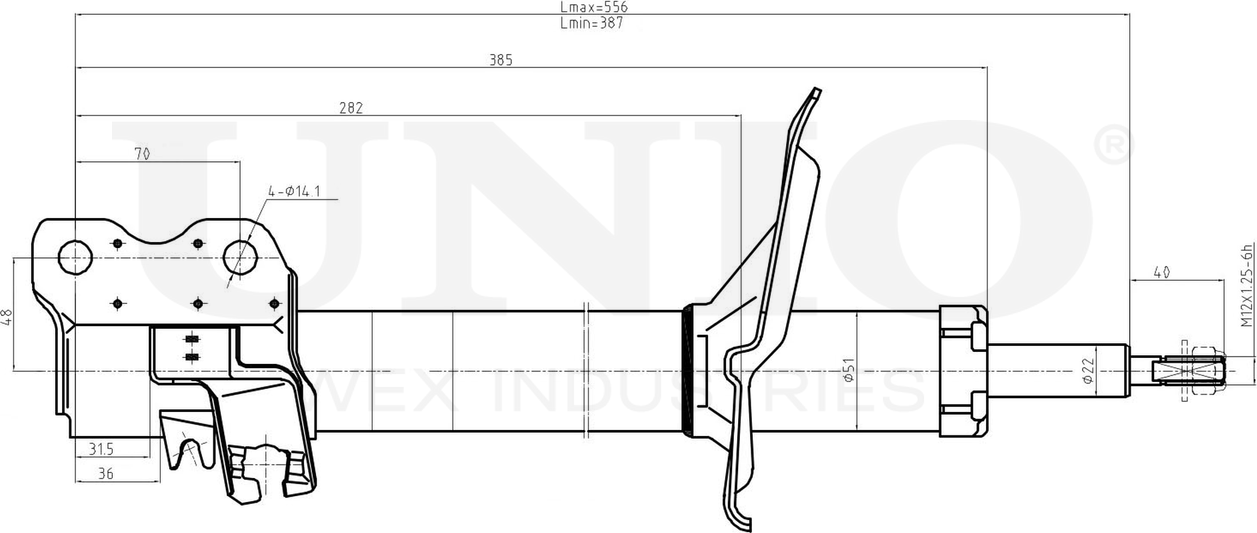 Амортизатор подвески (Unio). Артикул SAB-10127