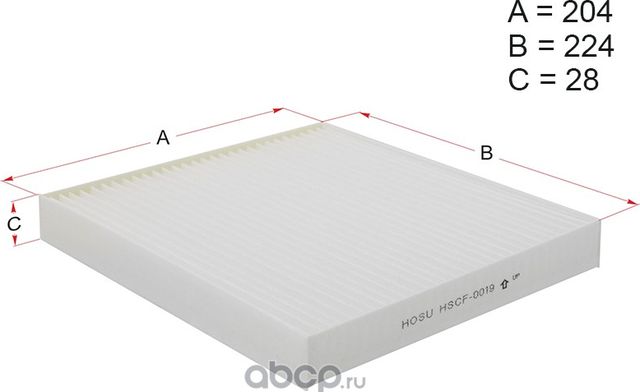 Фильтр салона HYUNDAI SOLARIS 17-/TUCSON/CRETA/KIA SPORTAGE 15 (Hosu). Артикул HSCF0019