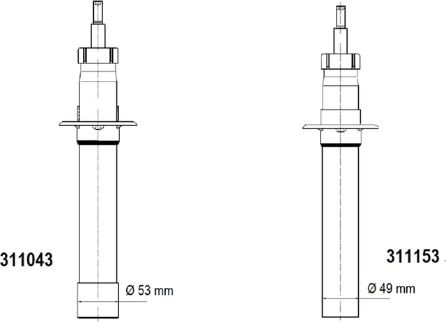 Амортизатор AL-KO TOP ROAD GAS передний для Audi A4 V (B9) 2015-2026. Артикул 311153