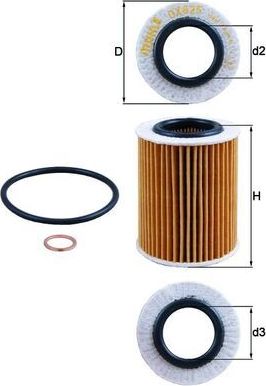 Масляный фильтр Mahle-Knecht. Артикул OX 825D