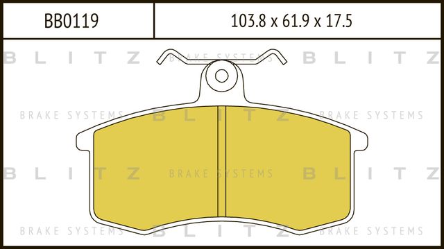 Колодки тормозные ВАЗ 110/111/112 перед. (Blitz) Blitz. Артикул BB0119