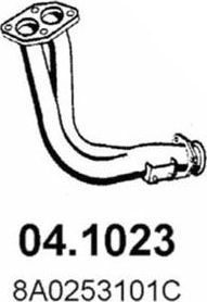 Глушитель (труба приемная) Asso. Артикул 04.1023
