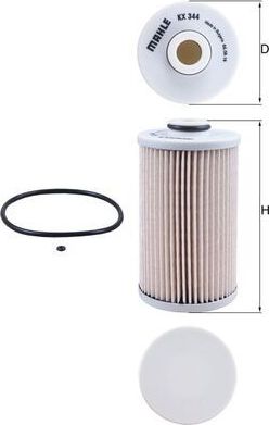 Топливный фильтр Mahle-Knecht. Артикул KX 344D