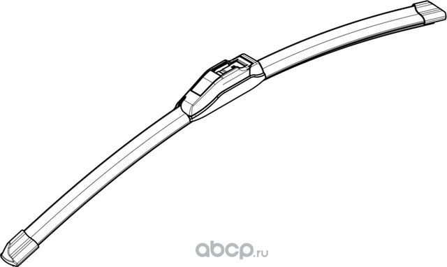 Щетка стеклоочистителя бескаркасная PLUS 450мм (18) 1 адптр (Hook 9x3, 9x4 Крючо (Airline). Артикул AWBBN450