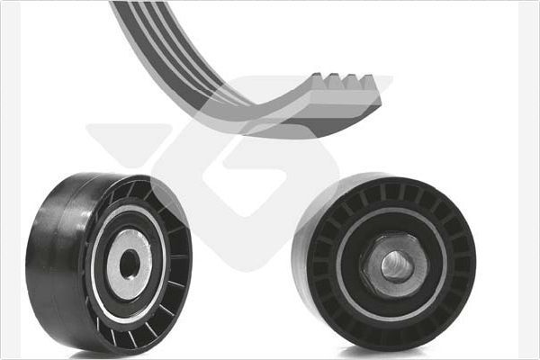 Приводной ремень поликлиновой с роликами (комплект) Hutchinson. Артикул KHV 151