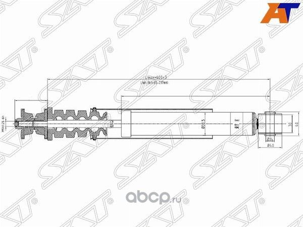 АМОРТИЗАТОР ЗАДНИЙ NISSAN MARCHMICRACUBE 02- LH (SAT). Артикул ST56210AX025