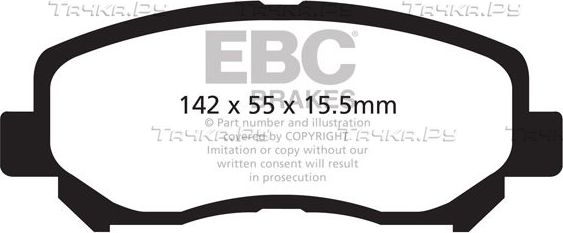 Тормозные колодки EBC Brakes передние для Mazda CX-5 I 2011-2017. Артикул DP22134