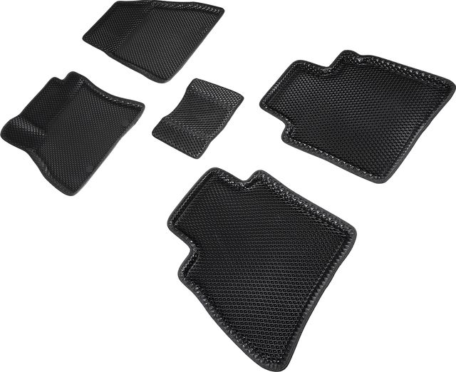 Коврики Seintex 3D EVA Ромб для салона Nissan Tiida C13 2015-2026 ЧЕРНЫЕ. Артикул 98249