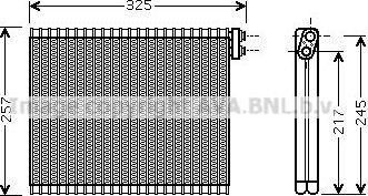 Испаритель кондиционера AVA для Lexus GS III 2005-2011. Артикул TOV484