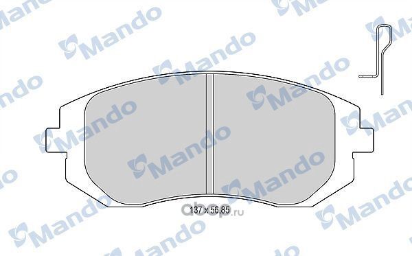 Колодки тормозные SUBARU Forester (08-),Impreza (08-),XV (12-) передние (4шт.) M (Mando). Артикул MBF015829