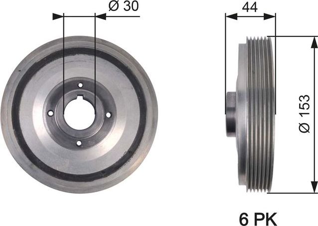 Шкив коленвала Gates DriveAlign®. Артикул TVD1067