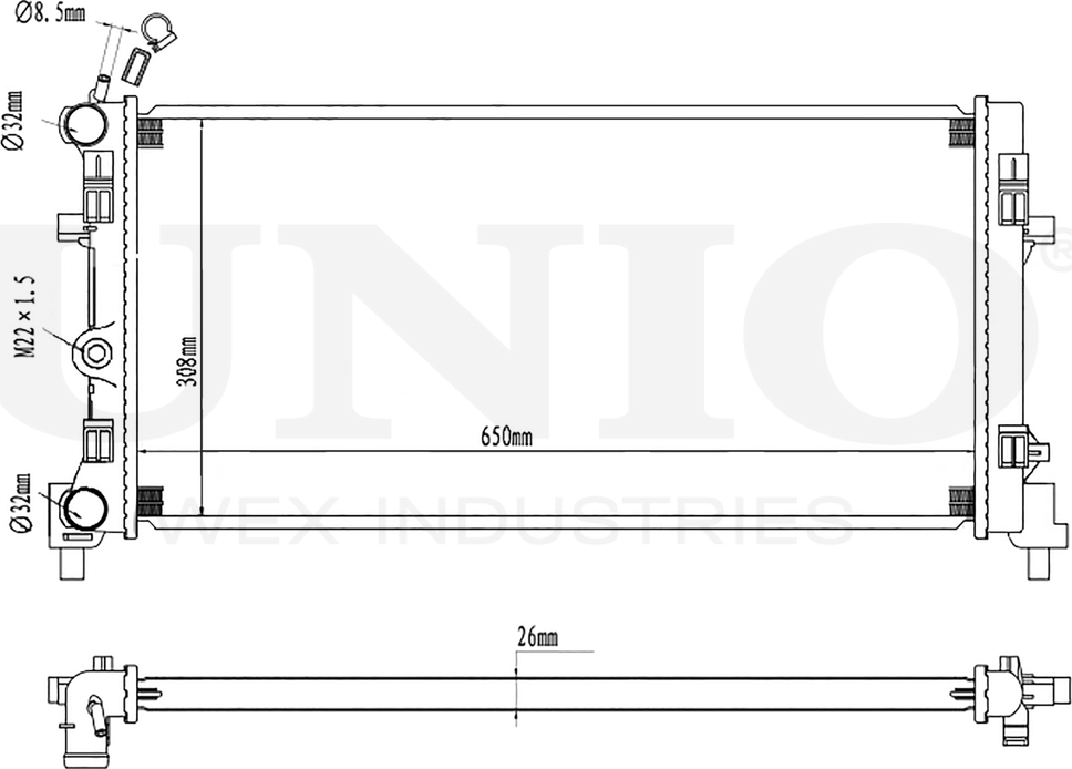 Радиатор двигателя (Unio). Артикул RAD-10079