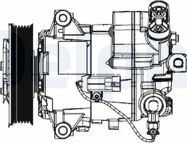 Компрессор кондиционера Delphi для Opel Astra J 2009-2010. Артикул TSP0155948