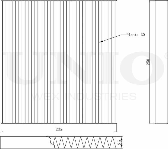Фильтр салона (Unio). Артикул FLT-40008C