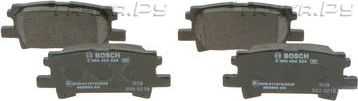 Тормозные колодки Bosch (Low-Metallic) задние для Lexus RX II 2003-2008. Артикул 0 986 494 224