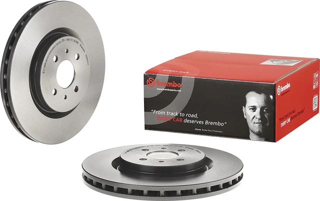 Тормозной диск Brembo PRIME LINE - UV Coated передний для Fiat Coupe 1996-2000. Артикул 09.6843.11