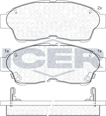 Тормозные колодки Icer. Артикул 181005