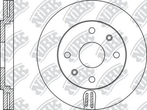 Тормозной диск NiBK передний для Citroen C3 II 2009-2016. Артикул RN1151