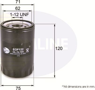 Масляный фильтр Comline. Артикул EOF122