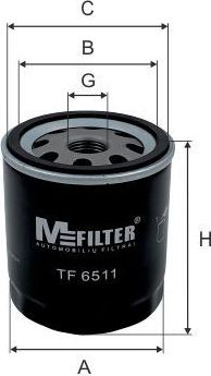 Масляный фильтр MFilter для Toyota Auris I 2007-2012. Артикул TF 6511