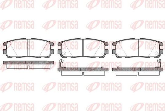 Тормозные колодки Remsa задние для Great Wall Hover 2005-2010. Артикул 0426.02