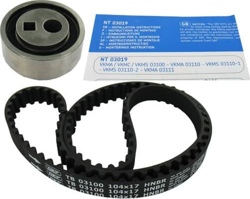 Ремень ГРМ с роликами (комплект) SKF. Артикул VKMA 03100