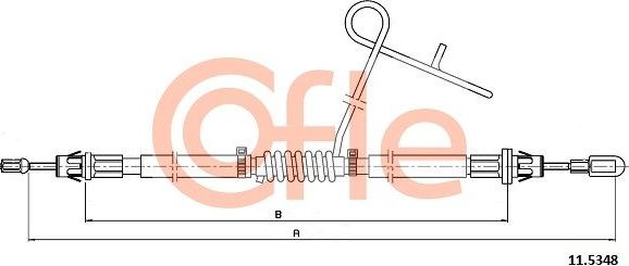 Трос ручника (тросик ручного тормоза) Cofle. Артикул 11.5348