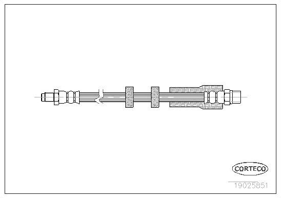 Тормозной шланг Corteco передний для Volvo S70 1997-2000. Артикул 19025851