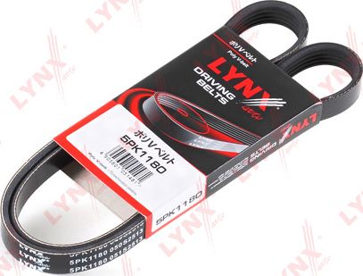 Приводной ремень поликлиновой LYNXauto для Toyota Avensis I 2000-2002. Артикул 5PK1180