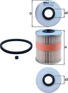 Топливный фильтр Mahle. Артикул KX 218D
