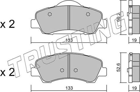 Тормозные колодки Trusting. Артикул 998.0