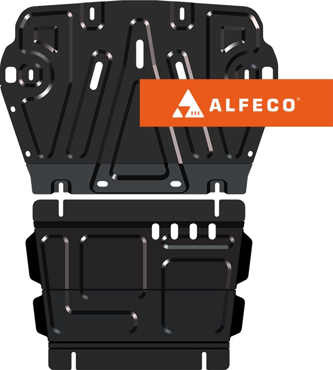 Защита Alfeco для картера и редуктора переднего моста Jac T9 2024-2026. Артикул ALF.56.29