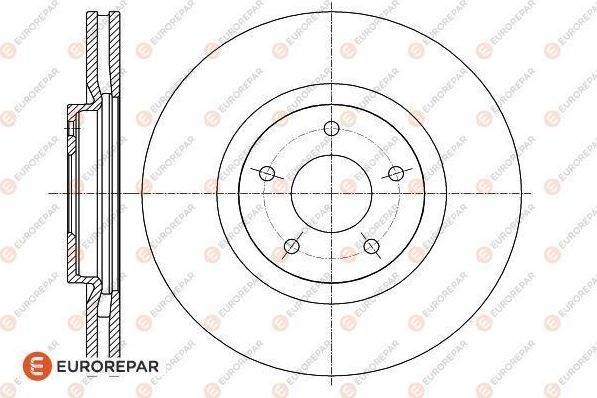 Тормозной диск Eurorepar. Артикул 1622812980