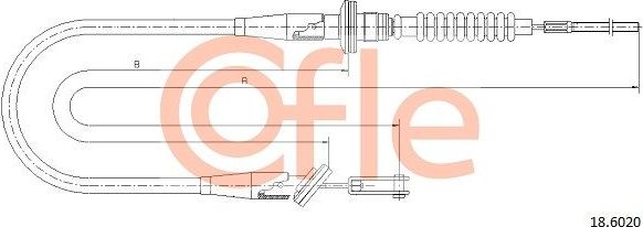 Трос сцепления Cofle. Артикул 18.6020