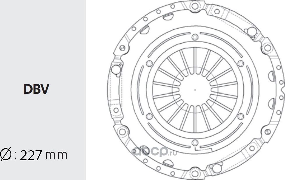 Корзина сцепления MITSUBISHI Galant (84-96) (2.0/2.5),Lancer (92-00) (2.0) (225м (Valeo). Артикул MTC42